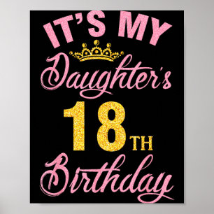 18. Geburtstag der Tochter, herzlichen Glückwunsch Poster