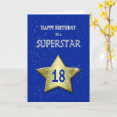 18. Geburtstag eines Superstars Karte (Gelbe Blume)