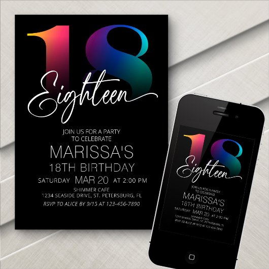 18. Geburtstag Einladung