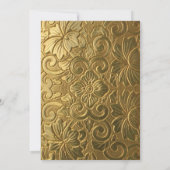 18. Geburtstag Einladung Black and Gold Glitzer (Rückseite)