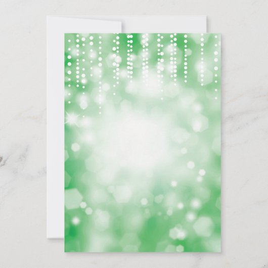 18. Geburtstag Einladung Grüner Glitzer (Rückseite)