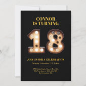 18. Geburtstag Einladung helle Lichter (Vorderseite)