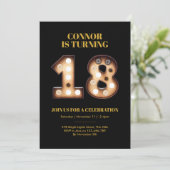 18. Geburtstag Einladung helle Lichter (Stehend Vorderseite)