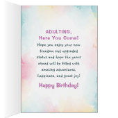 18. Geburtstag Erwachsene hier kommen Lasst uns Pa (Innen (Rechts))