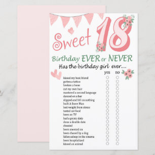 18. Geburtstag Ever or Never Game