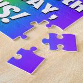 18. Geburtstag: Farbiges, lustiges Regenbogenmuste Puzzle (Seite)