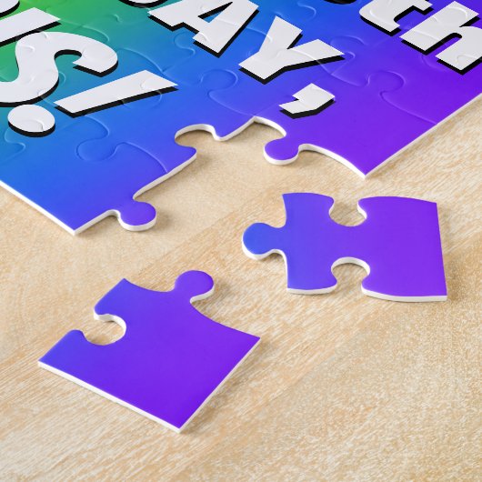 18. Geburtstag: Farbiges, lustiges Regenbogenmuste Puzzle (Seite)