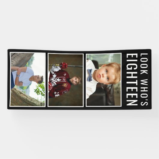 18. Geburtstag Foto Banner (Horizontal)