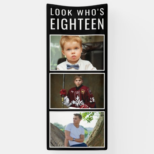 18. Geburtstag Foto Banner (Vertikal)