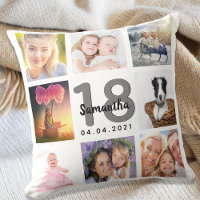 18. Geburtstag Foto Collage Mädchen weiß