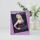 18. Geburtstag FOTO Einladung zur Ankündigung (Stehend Vorderseite)