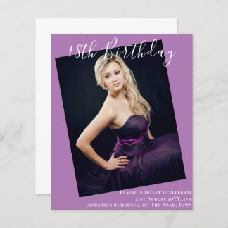 18. Geburtstag FOTO Einladung zur Ankündigung