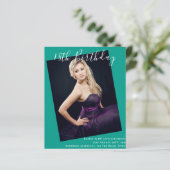 18. Geburtstag FOTO Einladung zur Ankündigung (Stehend Vorderseite)