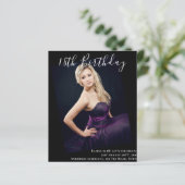 18. Geburtstag FOTO Einladung zur Ankündigung (Stehend Vorderseite)