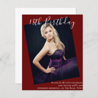 18. Geburtstag FOTO Einladung zur Ankündigung