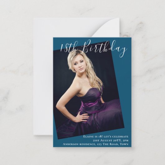 18. Geburtstag FOTO Einladung zur Ankündigung (Vorderseite)