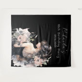 18. Geburtstag Foto Stand Hintergrundfilm Tapestry Wandteppich (Vorderseite (Horizontal))