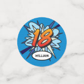 18 Geburtstag Fun Retro Comic Book Konfetti (Klein Vorderseite)