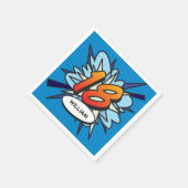 18 Geburtstag Fun Retro Comic Book Serviette (Ecke)