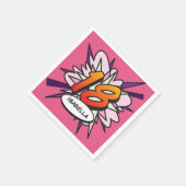18 Geburtstag Fun Retro Comic Buch Rosa Serviette (Ecke)