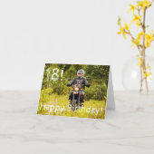 18. Geburtstag für einen Jungen mit deinem Foto Karte (Gelbe Blume)