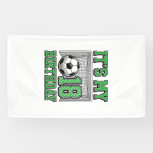 18. Geburtstag Fußball Vintage Banner