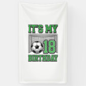 18. Geburtstag Fußball Vintage Banner (Vertikal)