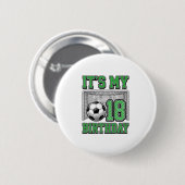 18. Geburtstag Fußball Vintage Button (Vorne & Hinten)