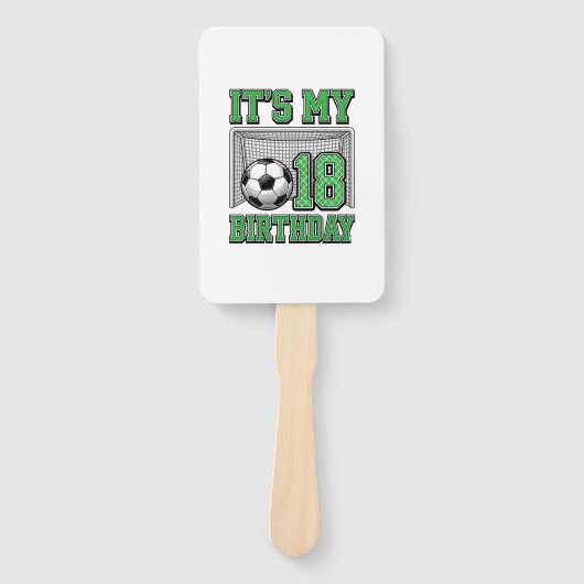 18. Geburtstag Fußball Vintage Fächer (Vorderseite)
