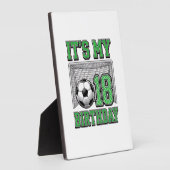 18. Geburtstag Fußball Vintage Fotoplatte (Seite)