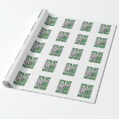 18. Geburtstag Fußball Vintage Geschenkpapier (Ungerollt)