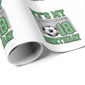 18. Geburtstag Fußball Vintage Geschenkpapier (Rolleneckpunkt)