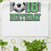 18. Geburtstag Fußball Vintage Geschirrtuch (Gefaltet)