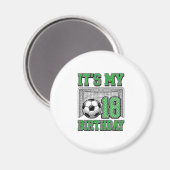 18. Geburtstag Fußball Vintage Magnet (Vorderseite/Rückseite)
