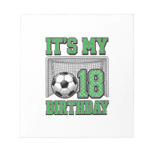 18. Geburtstag Fußball Vintage Notizblock
