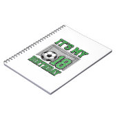 18. Geburtstag Fußball Vintage Notizblock (Linke Seite)