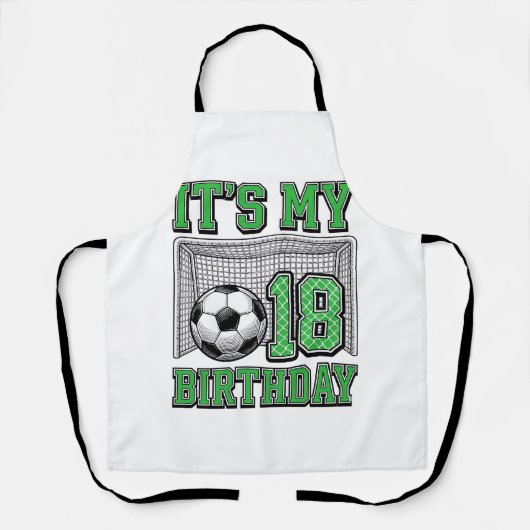 18. Geburtstag Fußball Vintage Schürze (Vorderseite)