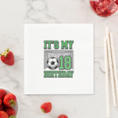 18. Geburtstag Fußball Vintage Serviette (Beispiel)