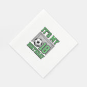 18. Geburtstag Fußball Vintage Serviette (Ecke)