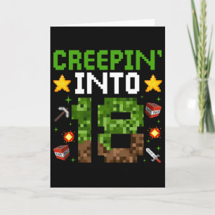 18. Geburtstag Gamer Pixel Creepin" in 18 Video G Karte