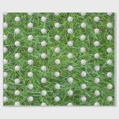 18. Geburtstag Golf Balls auf Grass Wrapping Paper Geschenkpapier (Flach)