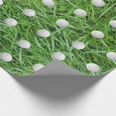 18. Geburtstag Golf Balls auf Grass Wrapping Paper Geschenkpapier (Ecke)