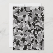 18. Geburtstag, Grauer Camouflage Personalisierter Einladung (Rückseite)