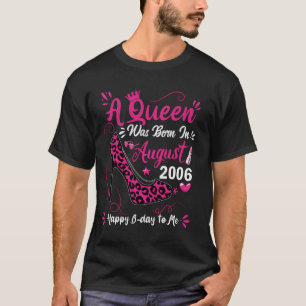 18. Geburtstag High Heel eine Königin war im Augus T-Shirt