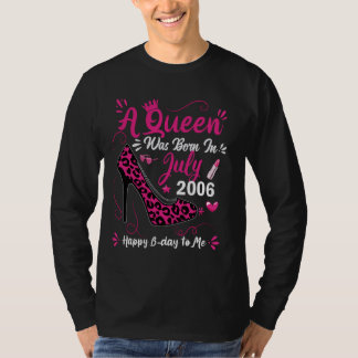 18. Geburtstag High Heel eine Königin wurde Gebore T-Shirt