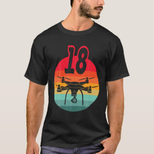 18. Geburtstag I Retro-Fernbedienungsdrohnen Mit C T-Shirt