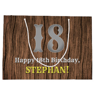 18. Geburtstag: Inspirierter Western Große Geschenktüte