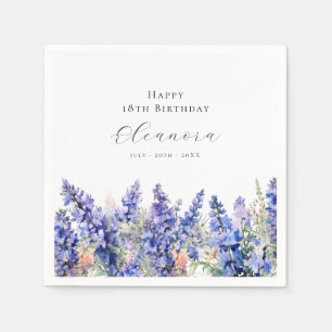 18. Geburtstag Juli Blume Larkspur Custom Serviette