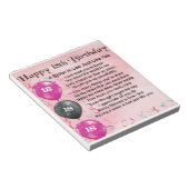 18. Geburtstag - Juristengedicht Notizblock (angewinkelt)