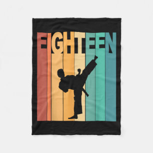 18. Geburtstag Karate Taekwondo Thema 18 Jahre alt Fleecedecke